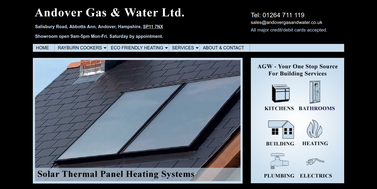 Before, Andover Gas and water website