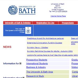 Bath University 2001